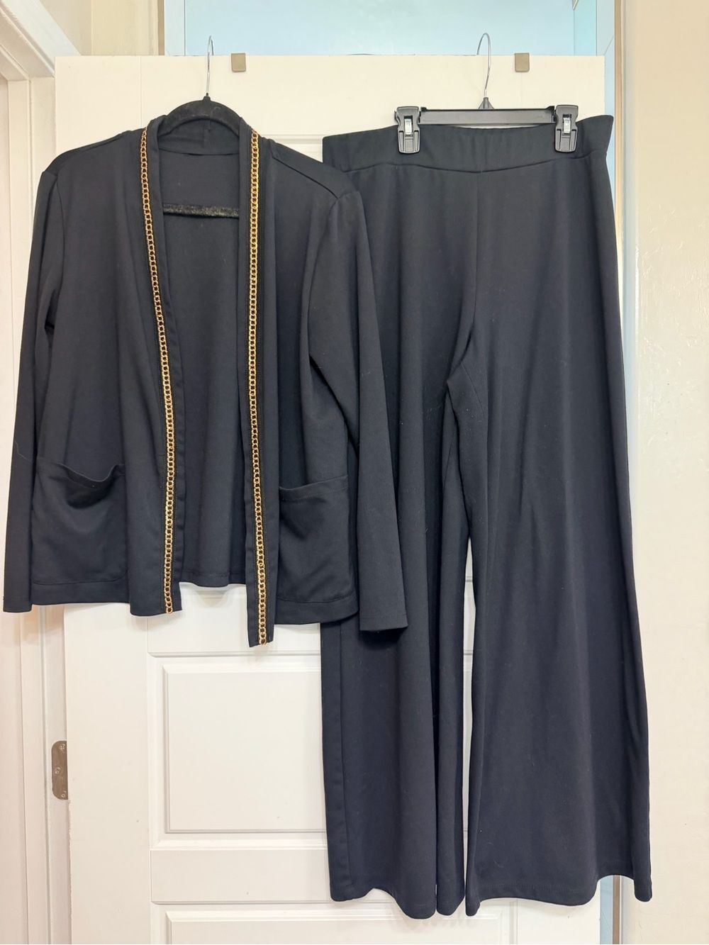 IMAN Blazer and Wide-Leg Pull-On Pants Set